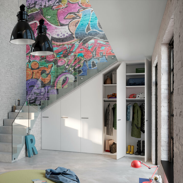 Stauraum unter der Treppe