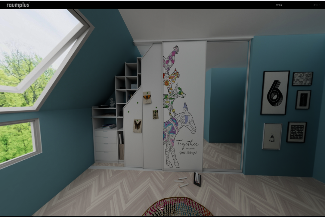 Dachschrägen Schrank in VR