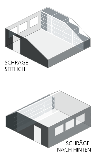 Beispielschränke in Dachschräge